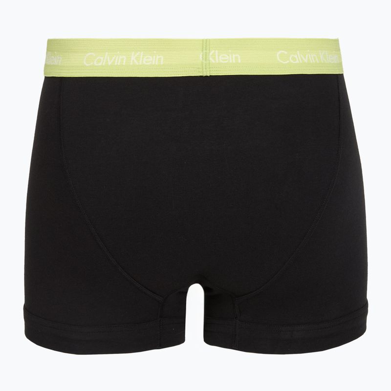 Bokserki męskie Calvin Klein 0000U2662G Trunk 3 pary black w green bloom wb/black w da 3