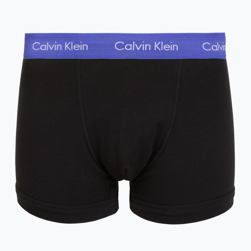 Bokserki męskie Calvin Klein 0000U2662G Trunk 3 pary black w green bloom wb/black w da 5