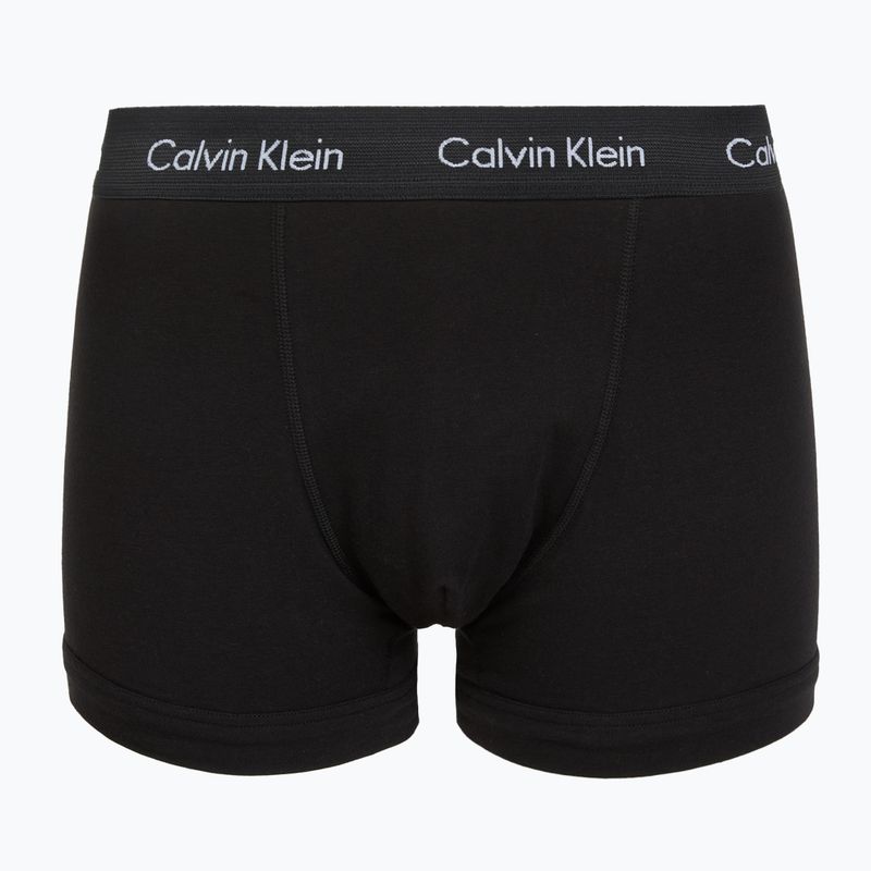 Bokserki męskie Calvin Klein 0000U2662G Trunk 3 pary black w green bloom wb/black w da 6