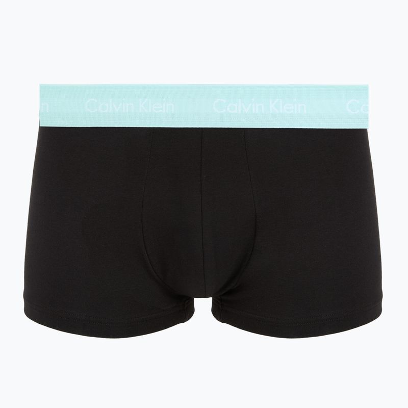 Bokserki męskie Calvin Klein 0000U2664G Low Rise Trunk 3 pary black w plume wb/ black w misty sag 2