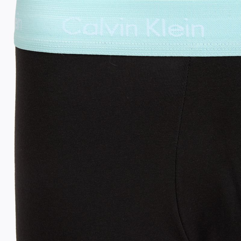 Bokserki męskie Calvin Klein 0000U2664G Low Rise Trunk 3 pary black w plume wb/ black w misty sag 4