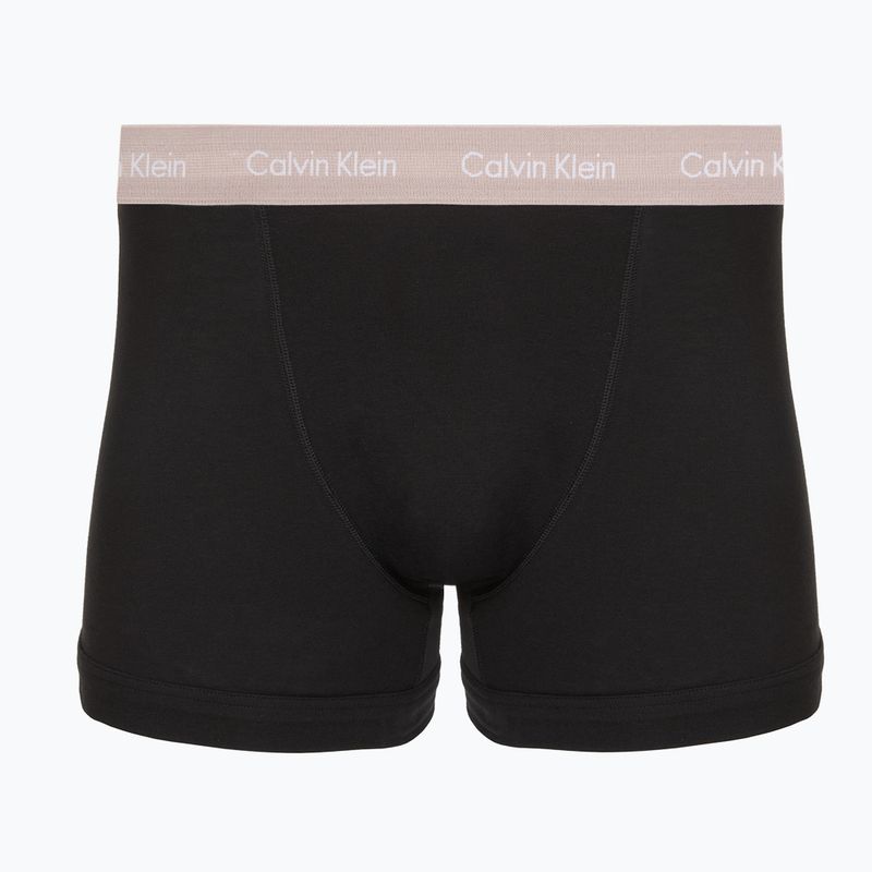 Bokserki męskie Calvin Klein 0000U2662G Trunk 3 pary black w green bloom wb/black w da 2