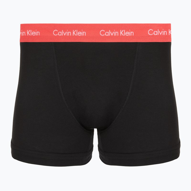 Bokserki męskie Calvin Klein 0000U2662G Trunk 3 pary black w green bloom wb/black w da 3