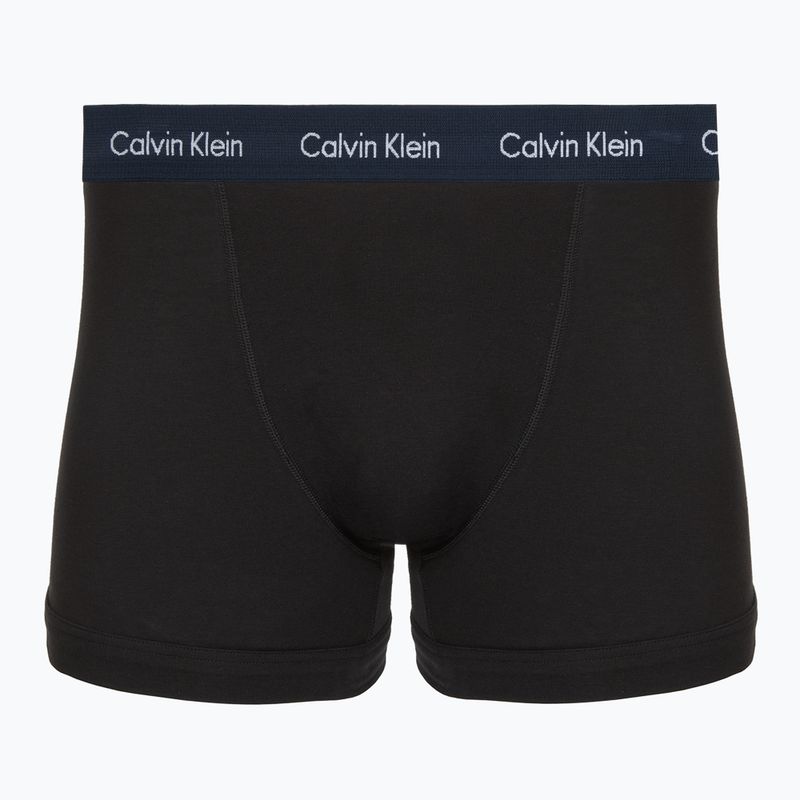 Bokserki męskie Calvin Klein 0000U2662G Trunk 3 pary black w green bloom wb/black w da 4