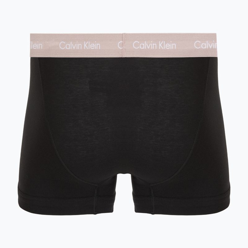 Bokserki męskie Calvin Klein 0000U2662G Trunk 3 pary black w green bloom wb/black w da 5