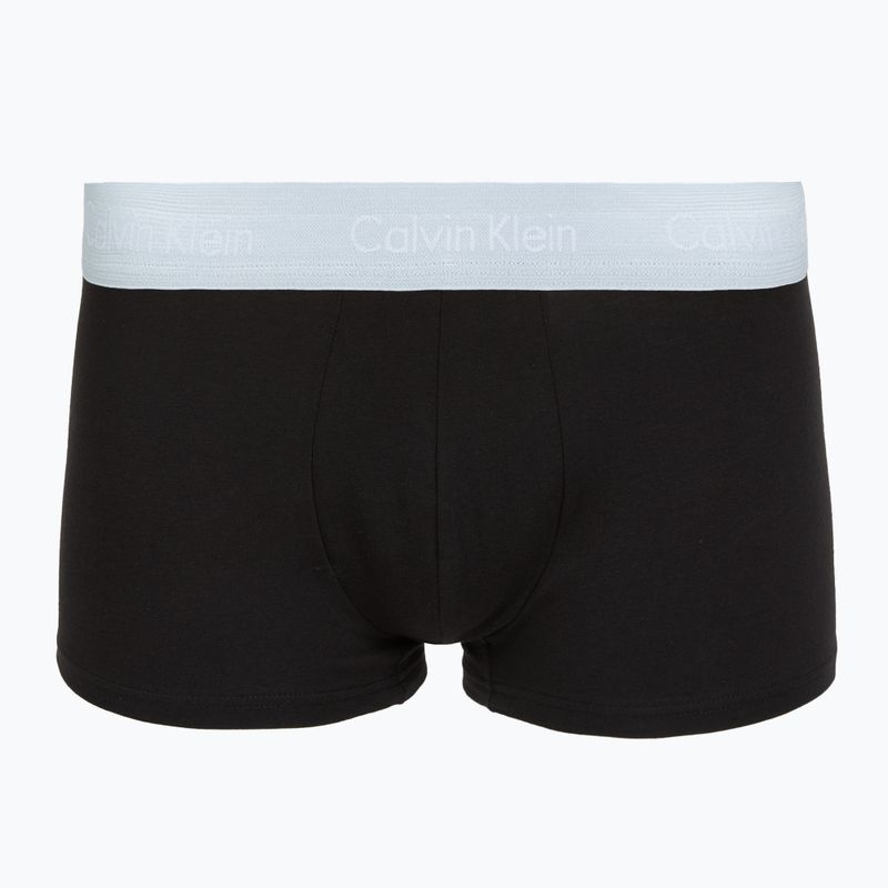 Bokserki Calvin Klein LV00NB4412 Low Rise Trunk 5 par black w green bloom wb/black w dazzlin 2