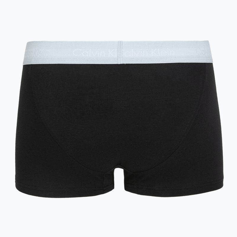Bokserki Calvin Klein LV00NB4412 Low Rise Trunk 5 par black w green bloom wb/black w dazzlin 3