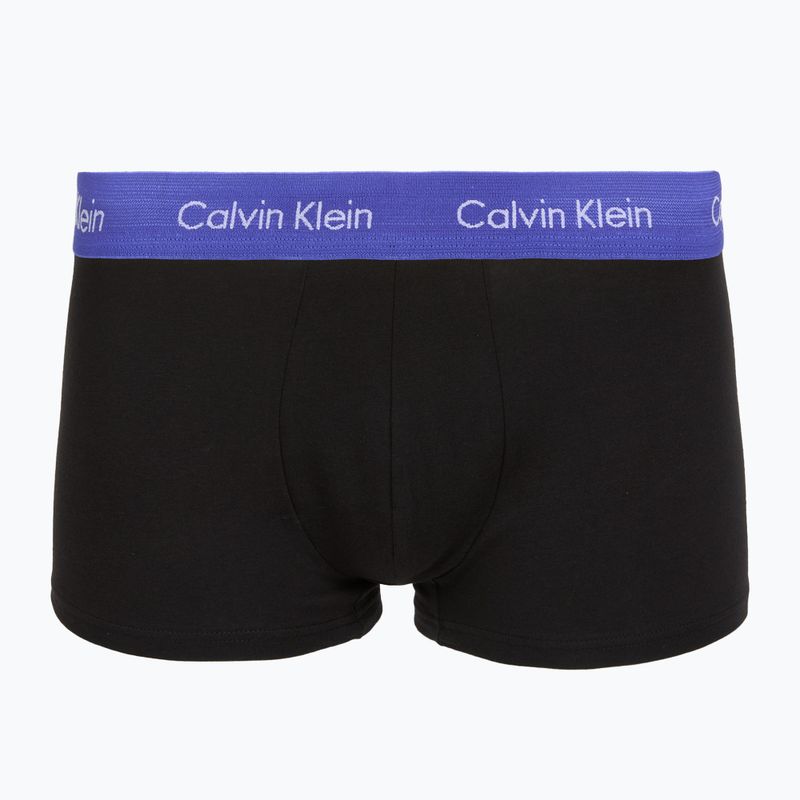 Bokserki Calvin Klein LV00NB4412 Low Rise Trunk 5 par black w green bloom wb/black w dazzlin 5