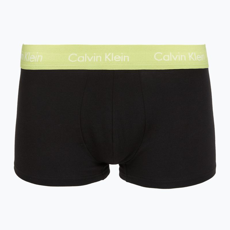 Bokserki Calvin Klein LV00NB4412 Low Rise Trunk 5 par black w green bloom wb/black w dazzlin 6