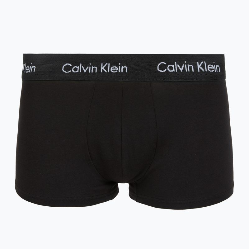 Bokserki Calvin Klein LV00NB4412 Low Rise Trunk 5 par black w green bloom wb/black w dazzlin 7