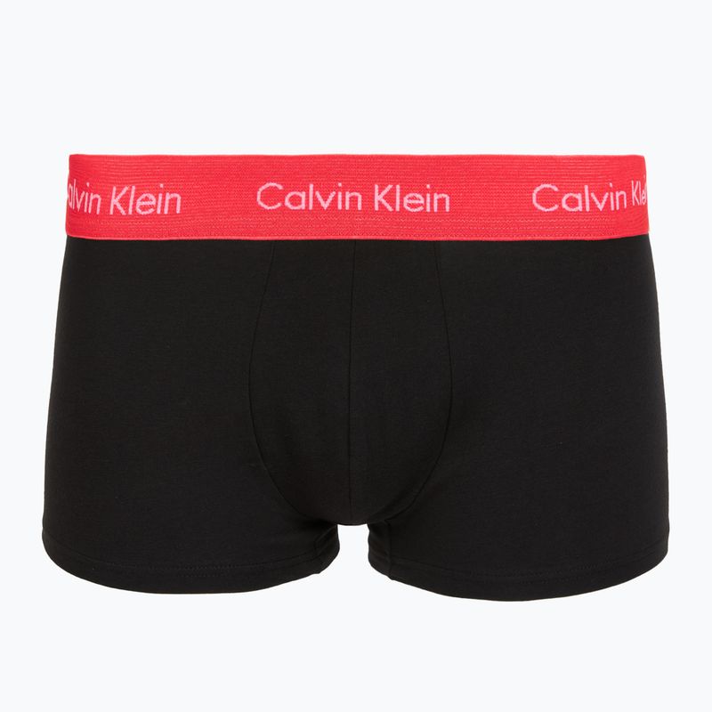 Bokserki Calvin Klein LV00NB4412 Low Rise Trunk 5 par black w green bloom wb/black w dazzlin 8