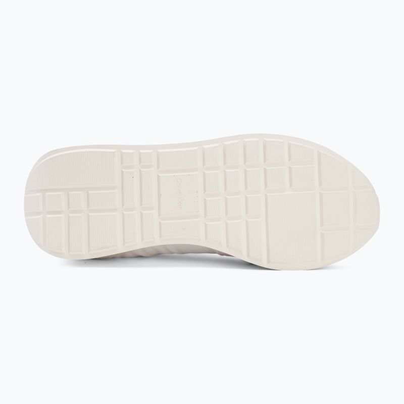 Buty męskie Calvin Klein YM0YM01414 Retro Runner Sock Laceup Mix mat bright white/light grey 4