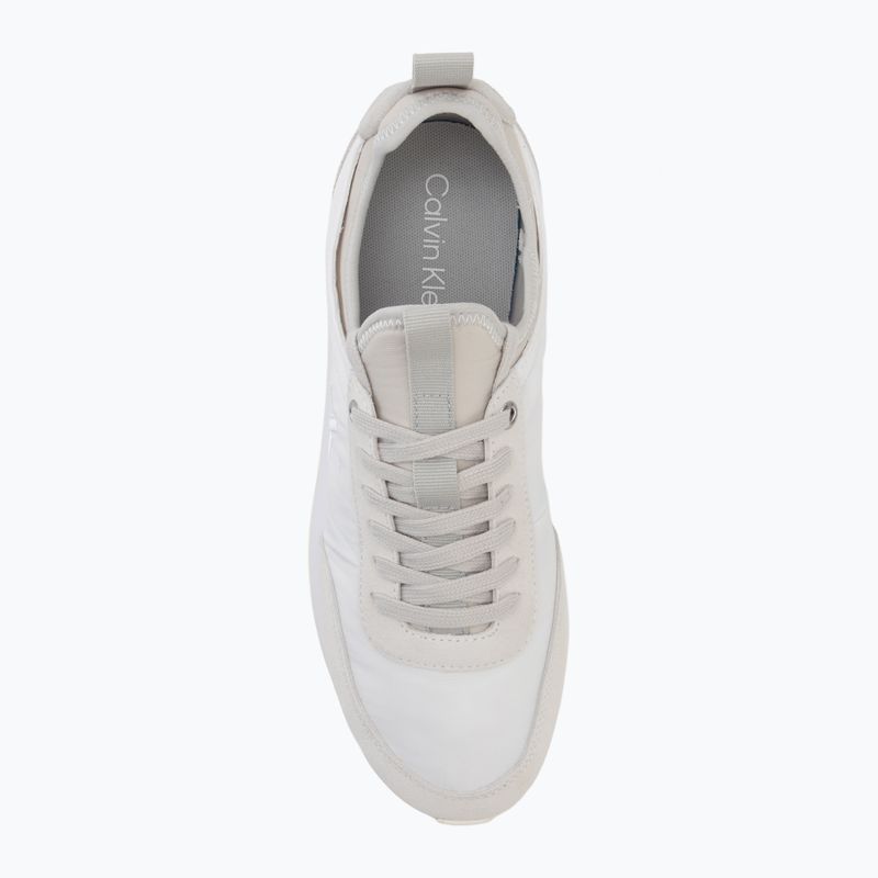 Buty męskie Calvin Klein YM0YM01414 Retro Runner Sock Laceup Mix mat bright white/light grey 5