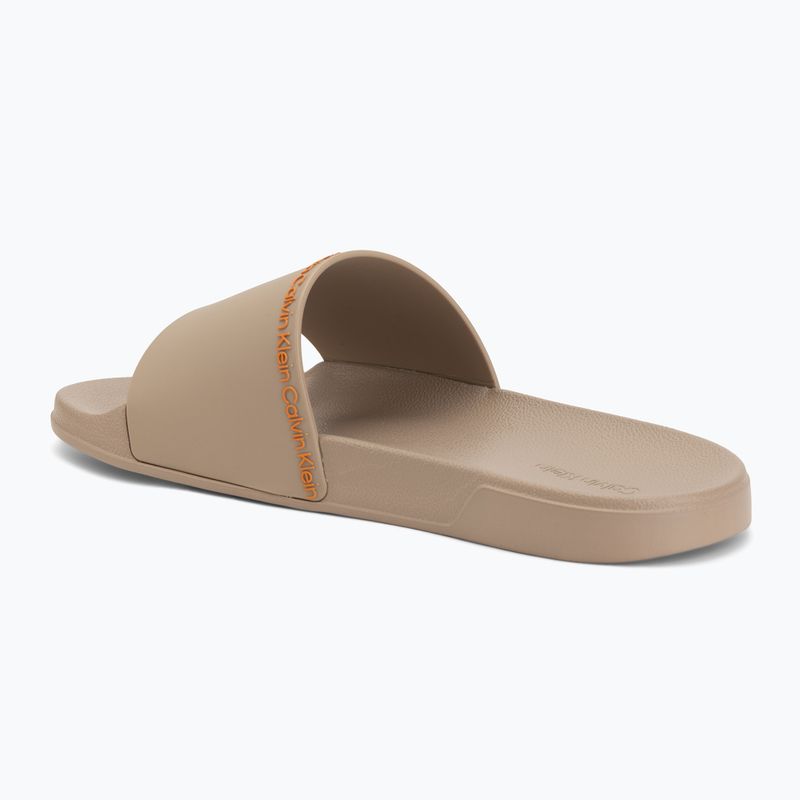 Klapki męskie Calvin Klein HM0HM02108 Ess Institutional Cv nomad/vivid tangerine 3