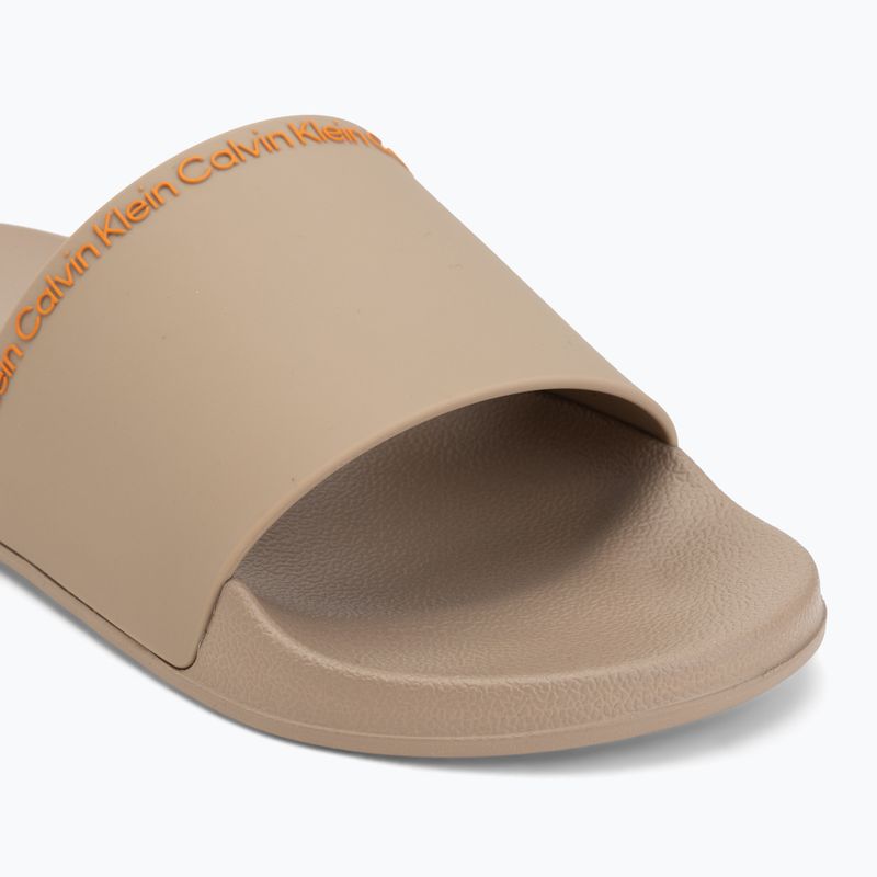 Klapki męskie Calvin Klein HM0HM02108 Ess Institutional Cv nomad/vivid tangerine 7