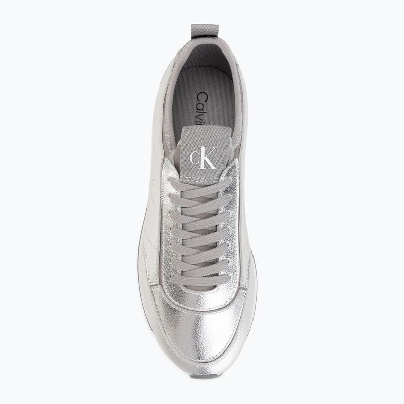 Buty damskie Calvin Klein HW0HW03287 Retro Runner Metallic silver 5