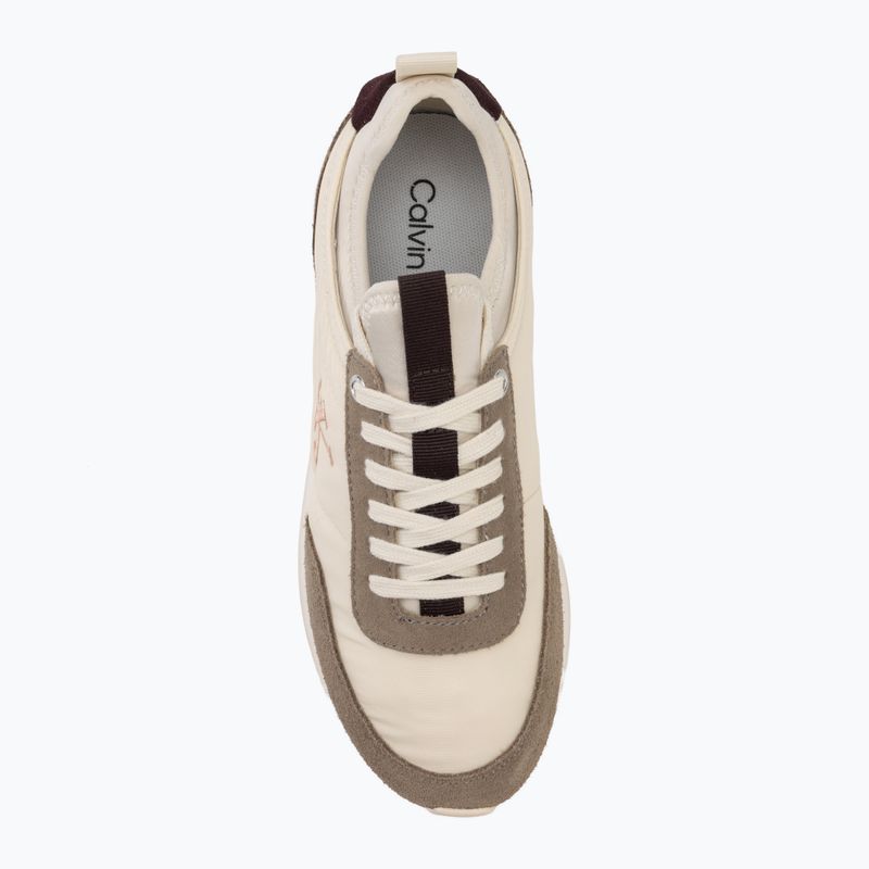 Buty damskie Calvin Klein YW0YW02060 Retro Runner Sock Laceup Mix Mat turtledove/spanish villa/bordeaux 5
