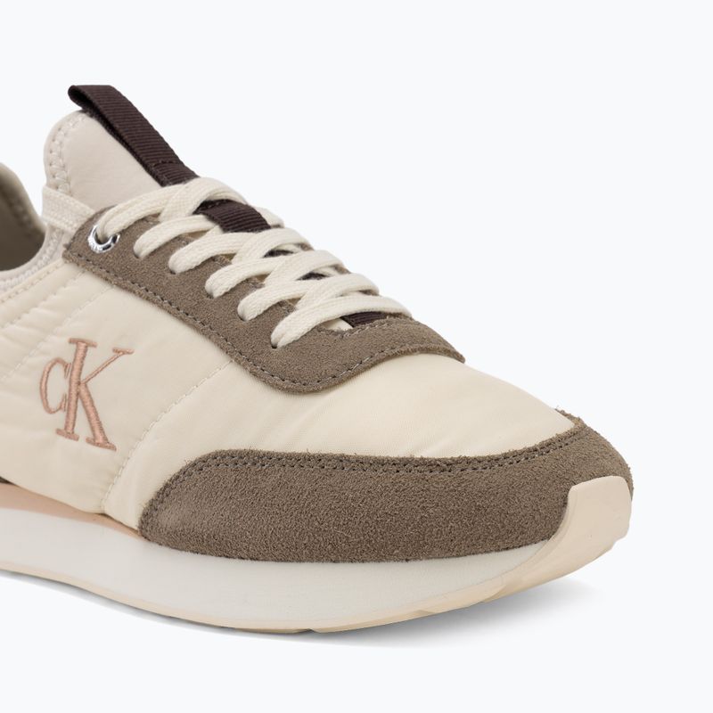 Buty damskie Calvin Klein YW0YW02060 Retro Runner Sock Laceup Mix Mat turtledove/spanish villa/bordeaux 7