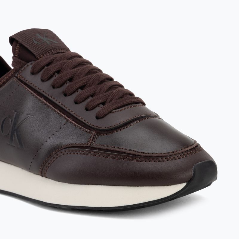 Buty damskie Calvin Klein HW0HW03118 Retro Runner Sock PANL Leather Neo bordeaux 7