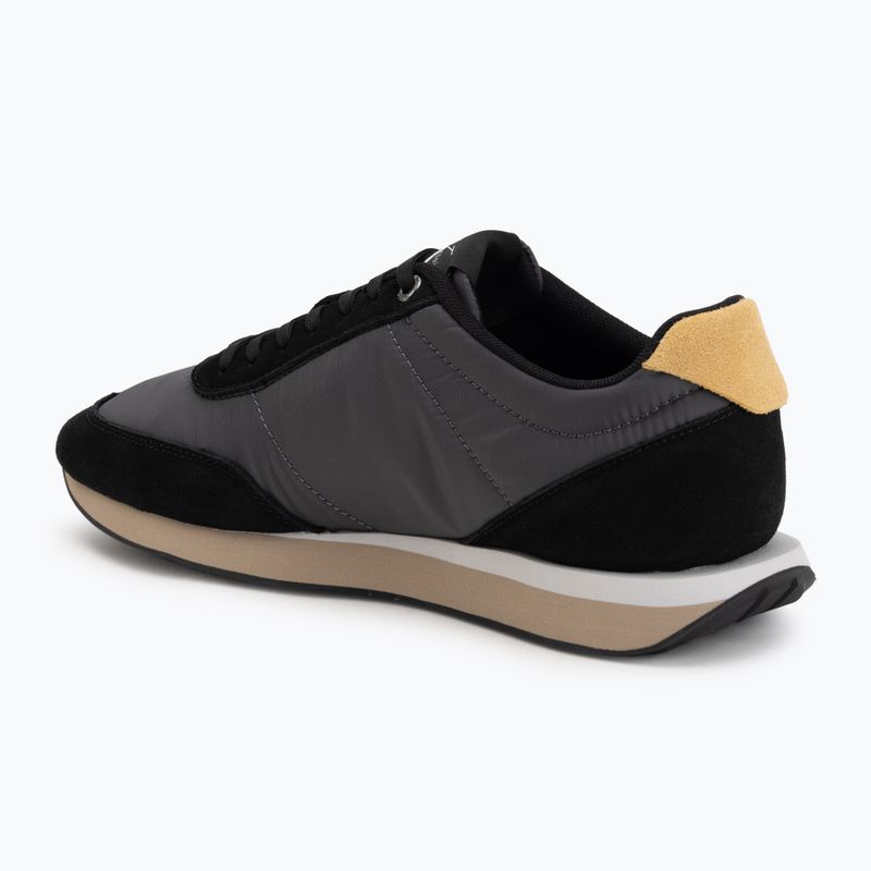 Buty męskie Calvin Klein HM0HM02212 Retro Runner Bans Leather Suede black/iron gate/amber gold 3
