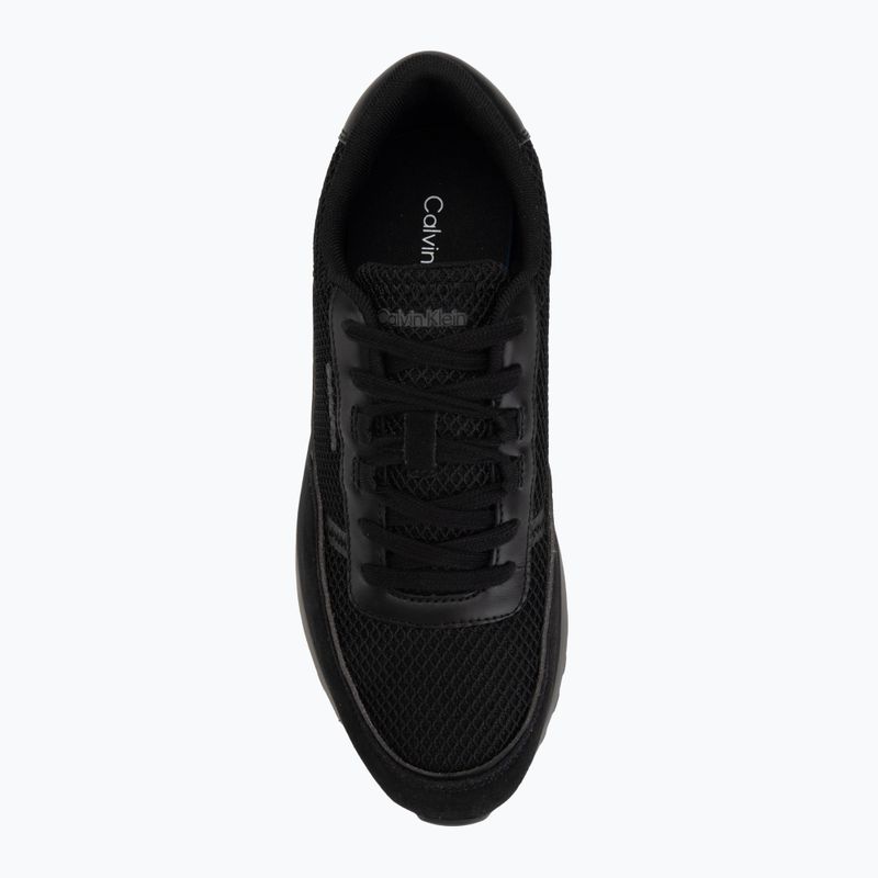 Buty męskie Calvin Klein HM0HM02215 City Runner Laceup Nylon Recycled Suede triple black 5