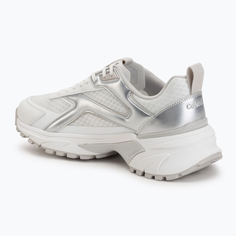 Buty męskie Calvin Klein HM0HM02341 Hike Runner Stripe Met Mix bright white/silver/light grey 3