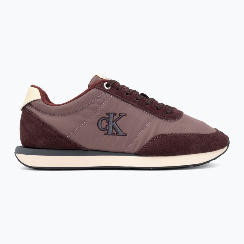 Buty męskie Calvin Klein YM0YM01361 Retro Runner Ess Mix Mat bordeaux/peppercorn/vanilla 2