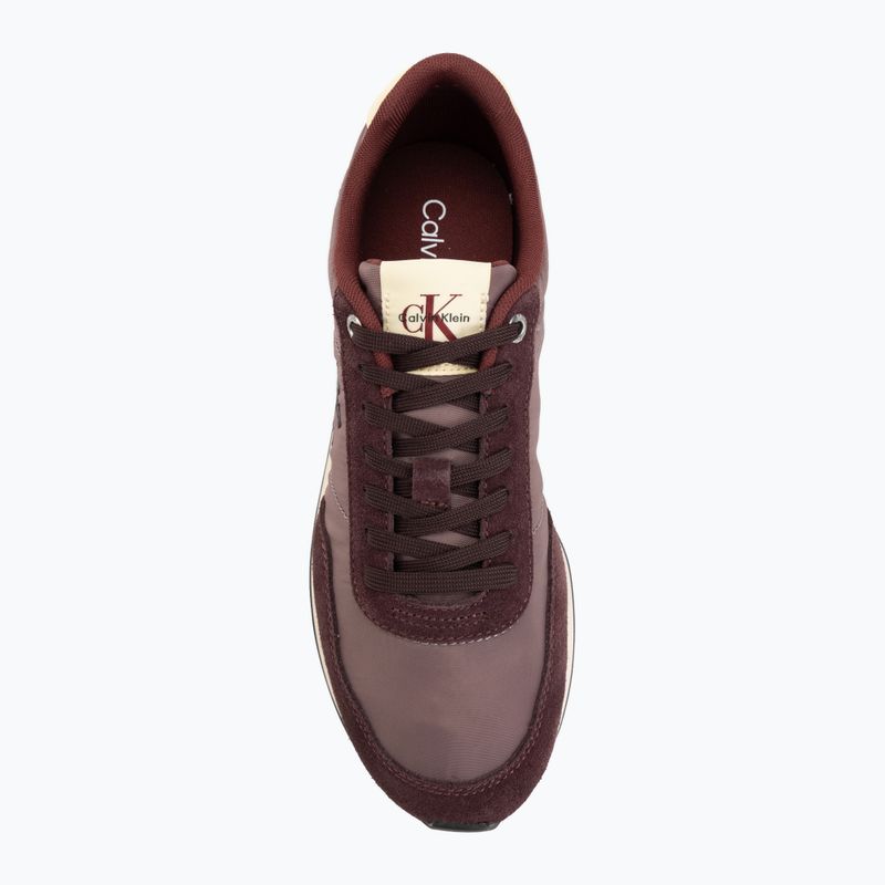 Buty męskie Calvin Klein YM0YM01361 Retro Runner Ess Mix Mat bordeaux/peppercorn/vanilla 5