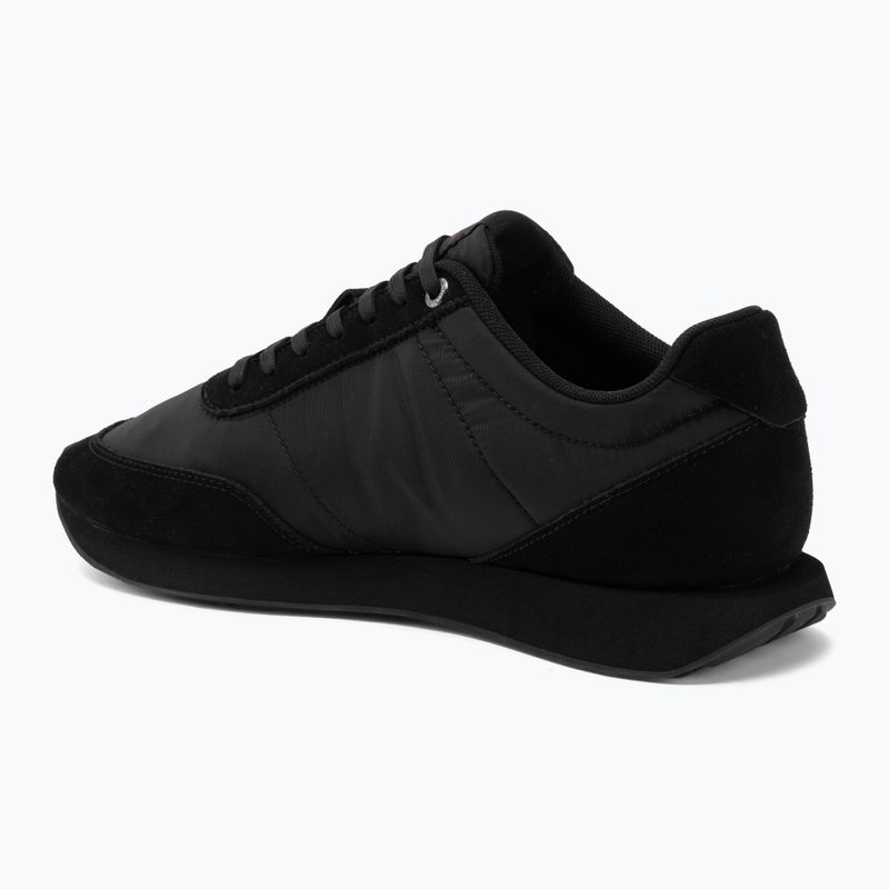 Buty męskie Calvin Klein HM0HM02212 Retro Runner Bans Leather Suede triple black/adrenaline rush 3