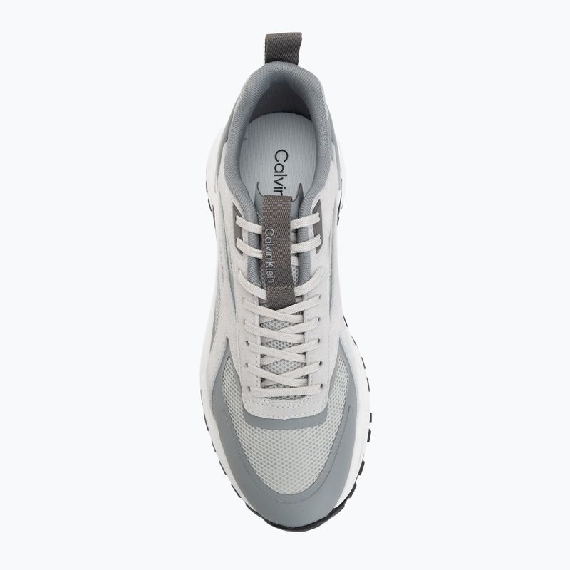 Buty męskie Calvin Klein HM0HM02220 Hike Runner Stripe Mix Nylon Suede light grey/granite grey 5