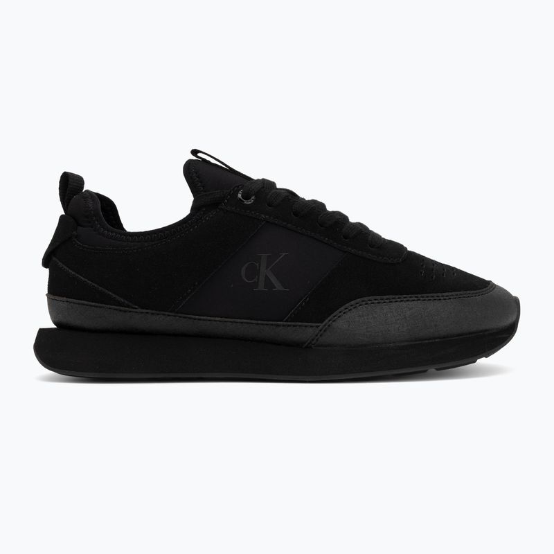 Buty męskie Calvin Klein HM0HM02305 Retro Runner Sock triple black 2