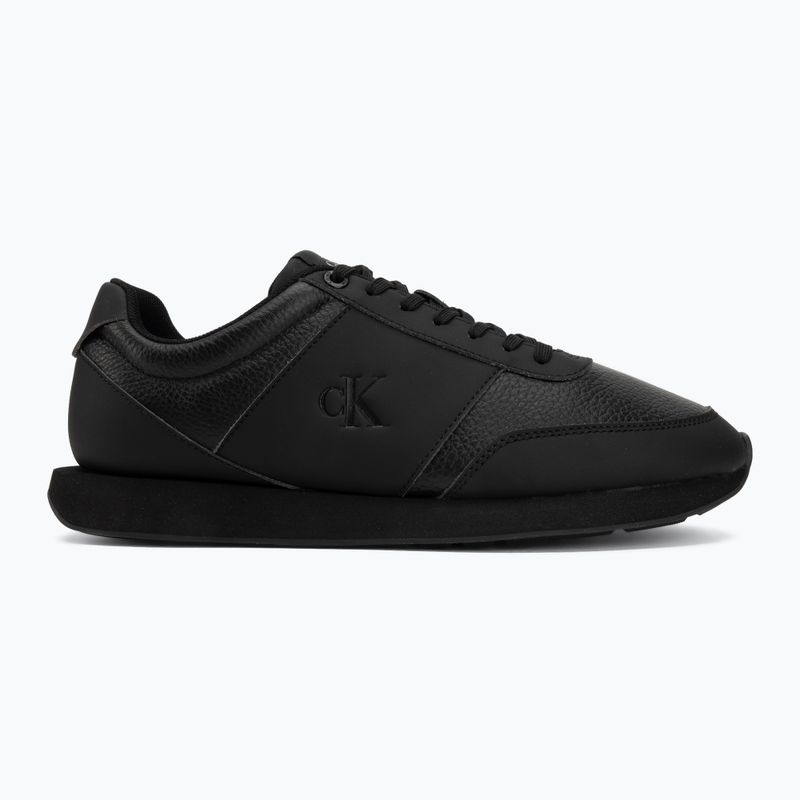 Buty męskie Calvin Klein HM0HM02447 Retro Run Lace Band triple black 2
