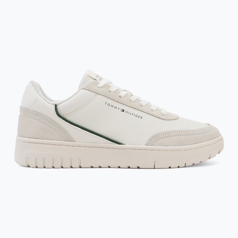 Buty męskie Tommy Hilfiger Basket Core Leather Suede Mix ecru/street green 2