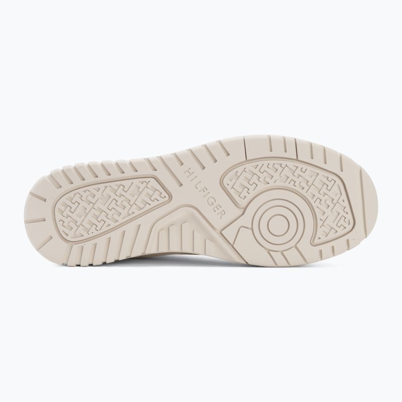 Buty męskie Tommy Hilfiger Basket Core Leather Suede Mix ecru/street green 4