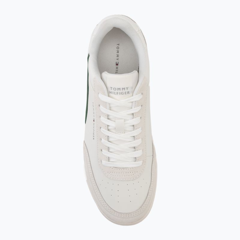 Buty męskie Tommy Hilfiger Basket Core Leather Suede Mix ecru/street green 5