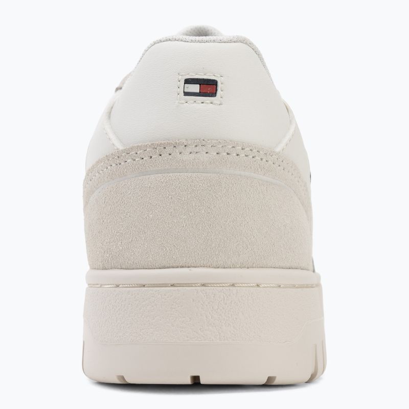 Buty męskie Tommy Hilfiger Basket Core Leather Suede Mix ecru/street green 6