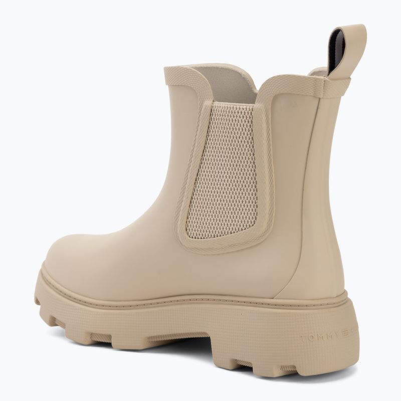 Kalosze damskie Tommy Hilfiger Rubber Flag Cleated classic beige 3