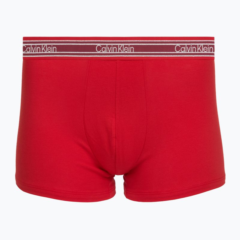 Bokserki męskie Calvin Klein LV00NB4615 Trunk black/established red/goji berry 2