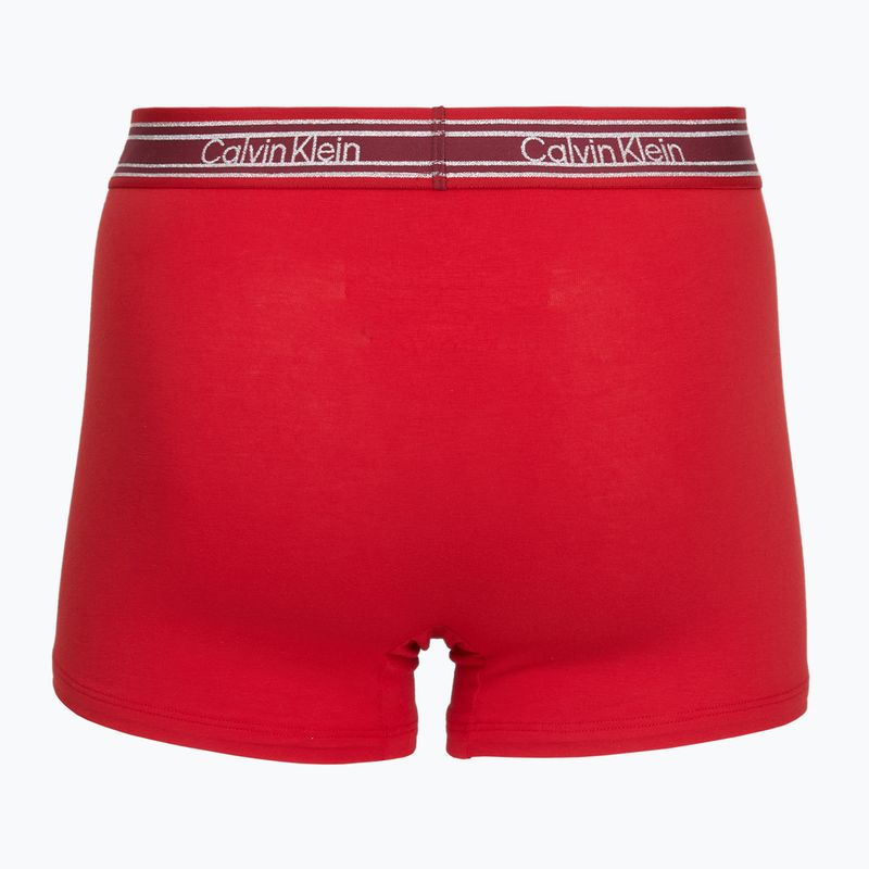 Bokserki męskie Calvin Klein LV00NB4615 Trunk black/established red/goji berry 5