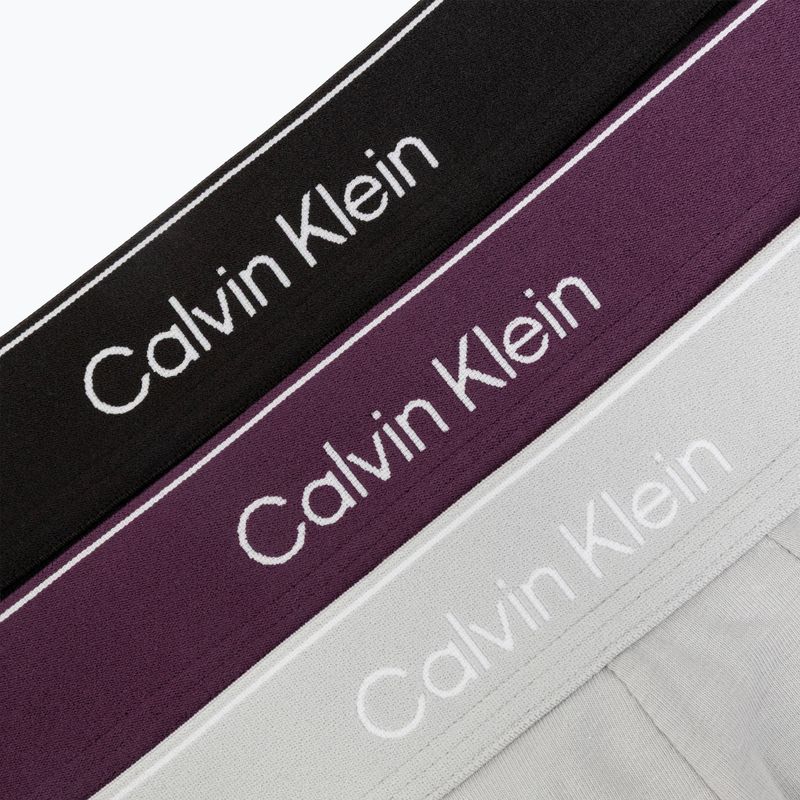 Bokserki męskie Calvin Klein LV00NB4394 Brief black/harbor mist/dark purple w/ dt 6