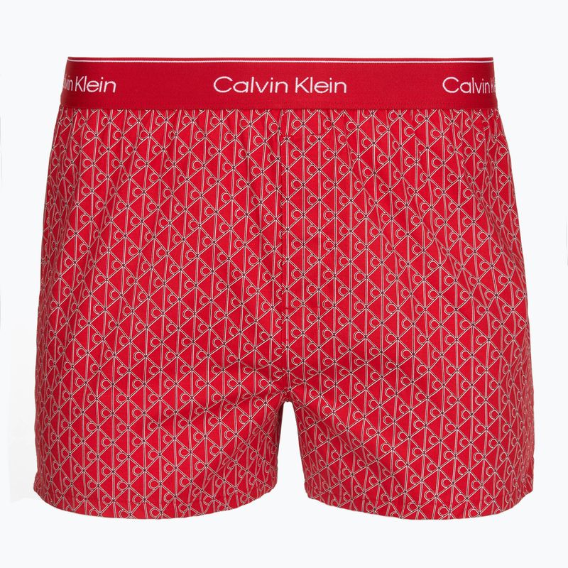 Bokserki męskie Calvin Klein LV00NB4727 Boxer Slim black/prep emblem goji berry/grisai 2