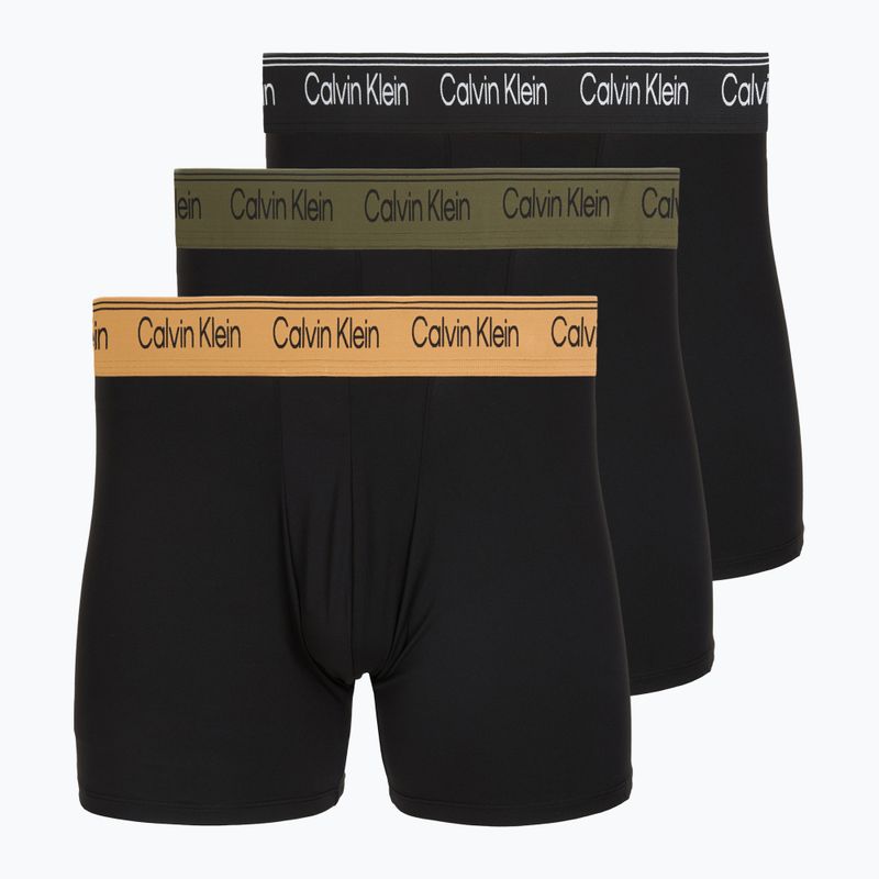 Bokserki męskie Calvin Klein LV00NB4410 Brief black w/bronze flash wb/black/oliv