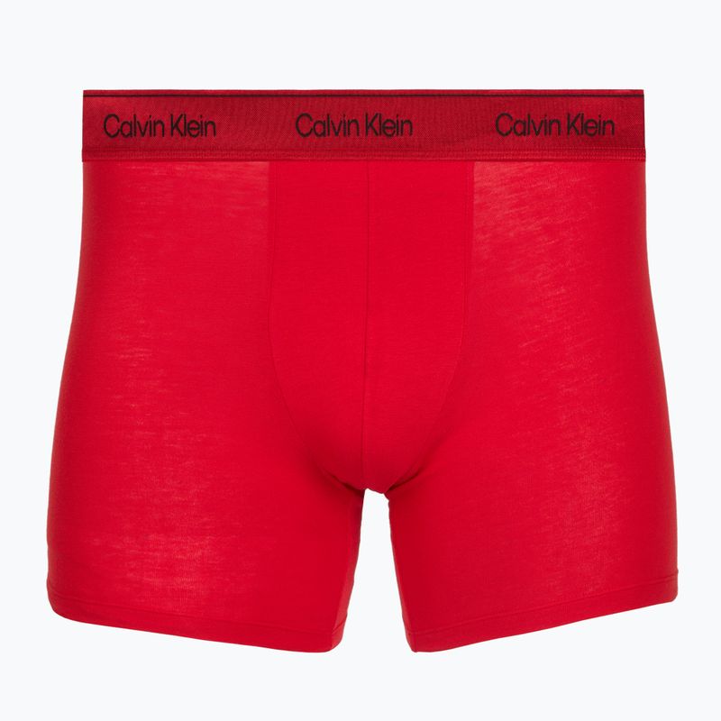 Bokserki męskie Calvin Klein LV00NB4576 Boxer Brief black/goji berry/black 2