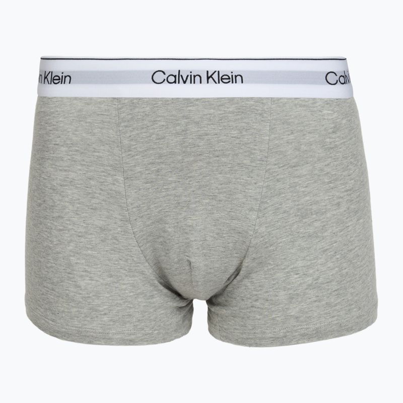 Bokserki męskie Calvin Klein LV00NB4437 Relaxed Fit Trunk grey heather/black/classic white 5
