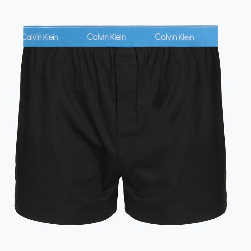 Bokserki męskie Calvin Klein LV00NB4267 Boxer Slim black bodies w/ poseidon blue/plein 3