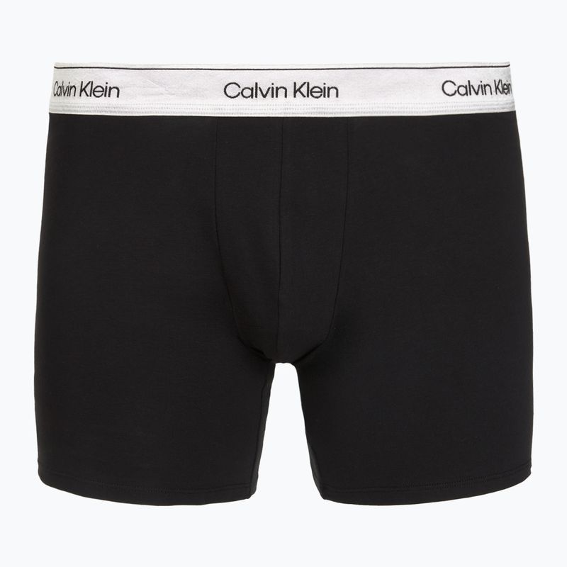 Bokserki męskie Calvin Klein LV00NB4731 Boxer Brief black w/ silver haze wbs 2