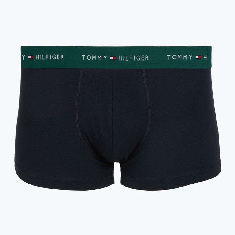 Bokserki męskie Tommy Hilfiger Trunk WB 3 pack nb//white/orna green/utility olive 3