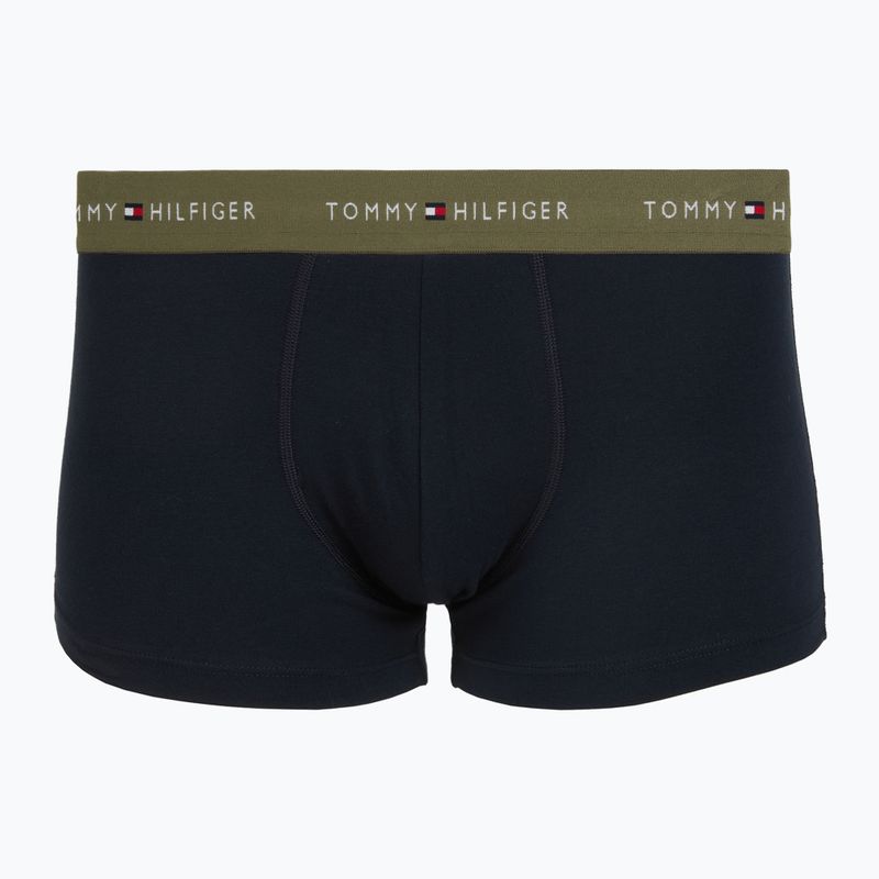 Bokserki męskie Tommy Hilfiger Trunk WB 3 pack nb//white/orna green/utility olive 4