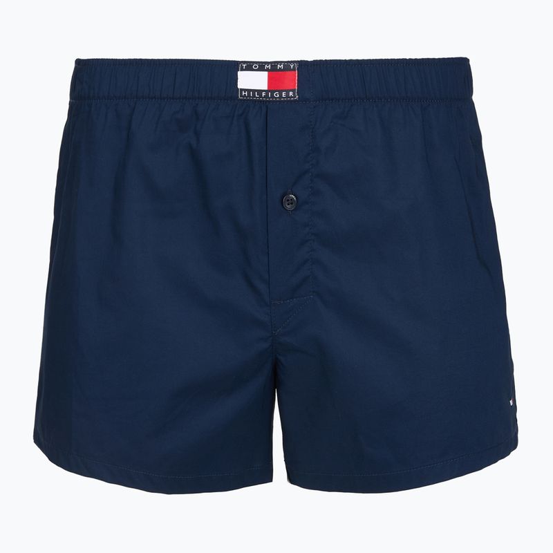 Bokserki męskie Tommy Hilfiger Woven Boxer Print 3 pack chambray flag/carb navy/c navy flag 2