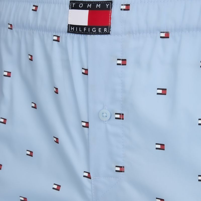 Bokserki męskie Tommy Hilfiger Woven Boxer Print 3 pack chambray flag/carb navy/c navy flag 7